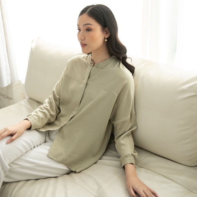Ms Daisy June Oversized Shirt Baju Kemeja Atasan Wanita Kasual
