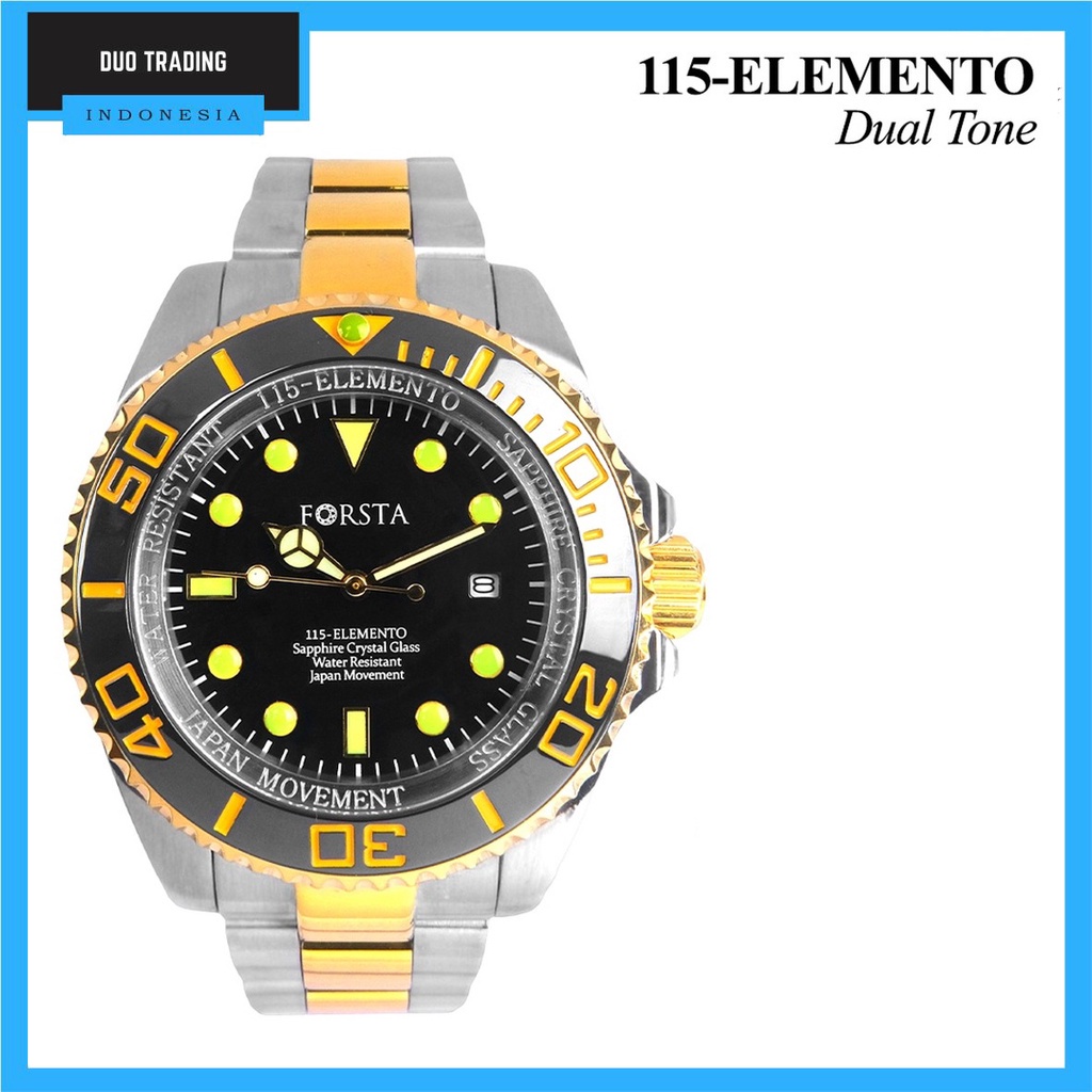 JAM TANGANA FORSTA 512 MOMENTO DUAL TONE WOMAN JAM TANGAN DUAL TONE WANITA ORI