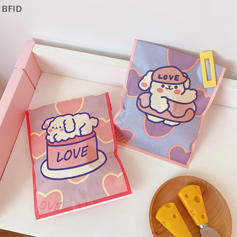 [BFID] 5pcs Kantong Kraft Lucu Kartun Paper Storage Bag Gift Packing Candy Jewelry Storage Bags Perlengkapan Pembungkus Pesta [ID]