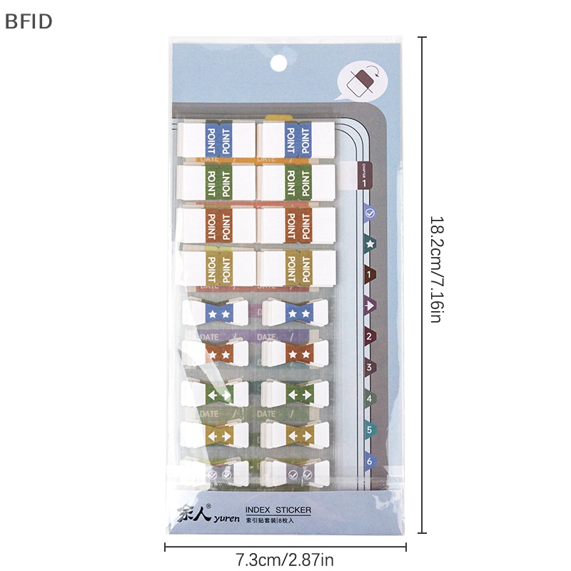 [BFID] 1set Stiker Indeks Seri Warna Vintage Perekat Diri Dikategorikan Label Tag Marker Kertas Untuk Diary Agenda Planner Writable Sticker [ID]