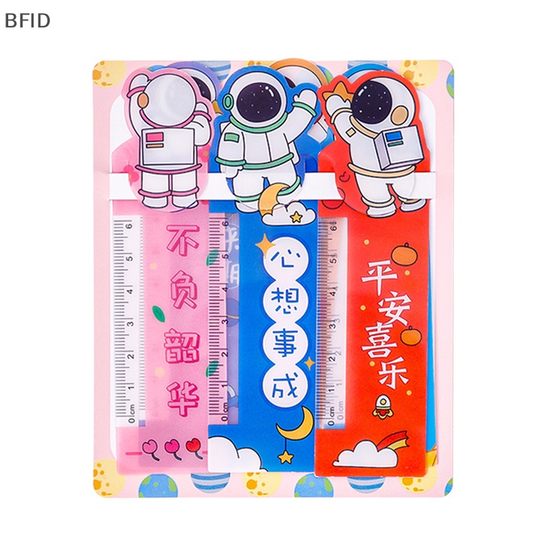 [BFID] 6pcs /set Kreatif Kartun Astronot Bookmark Penggaris Siswa al Penggaris Tulisan Inspiratif Bookmark Perlengkapan Sekolah [ID]