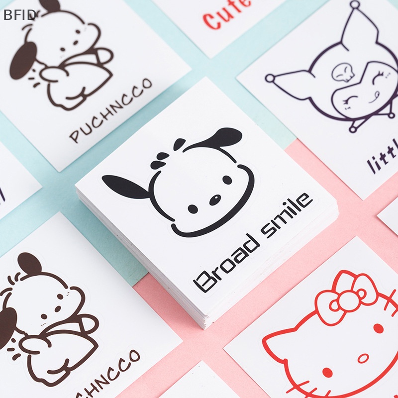 [BFID] 10pcs Hello Kitty Kuromi Stiker Kartun Lucu Diy Scrapbooking Cangkir Air Diary Planner Dekorasi Sticker Album Mainan Anak [ID]