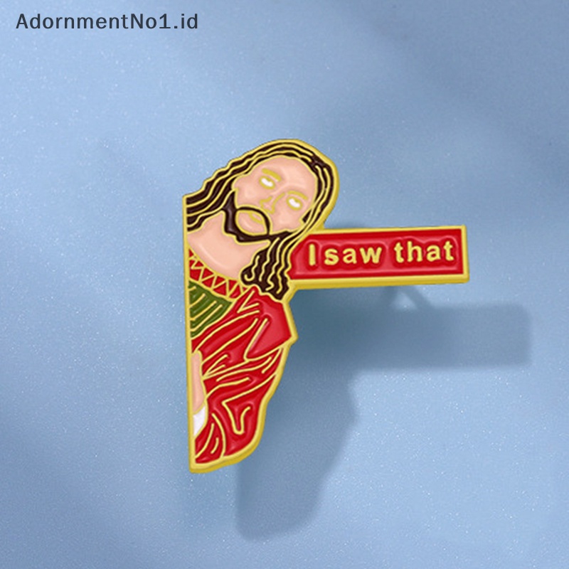 [AdornmentNo1] Aku gergaji yang Enamel Pin bros yesus lencana kerah Pin lencana kartun hadiah perhiasan