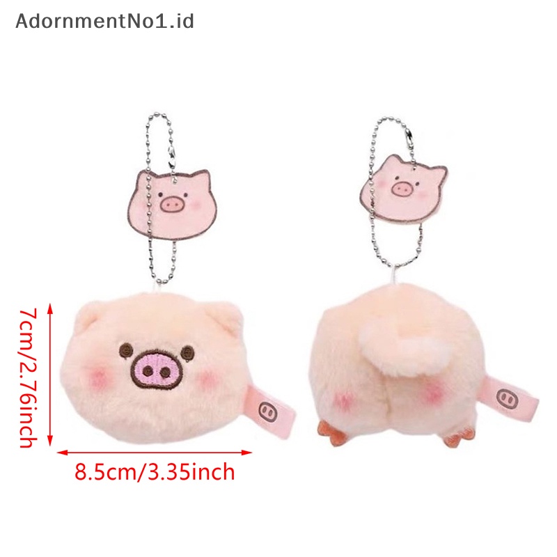 [AdornmentNo1] Bentoy Pig Plush Pink lembut babi gantungan kunci aksesoris lucu Kawaii siswa tas aksesoris Korea Ins anak kunci ring bros