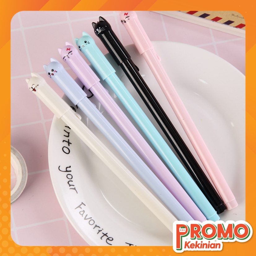 

PROMO KEKINIAN - S5615 Pena Karakter Motif Kucing Warna Warni / Pena Karakter Meow / Pulpen Karakter Gel Imut / Bolpen Lucu Murah Import