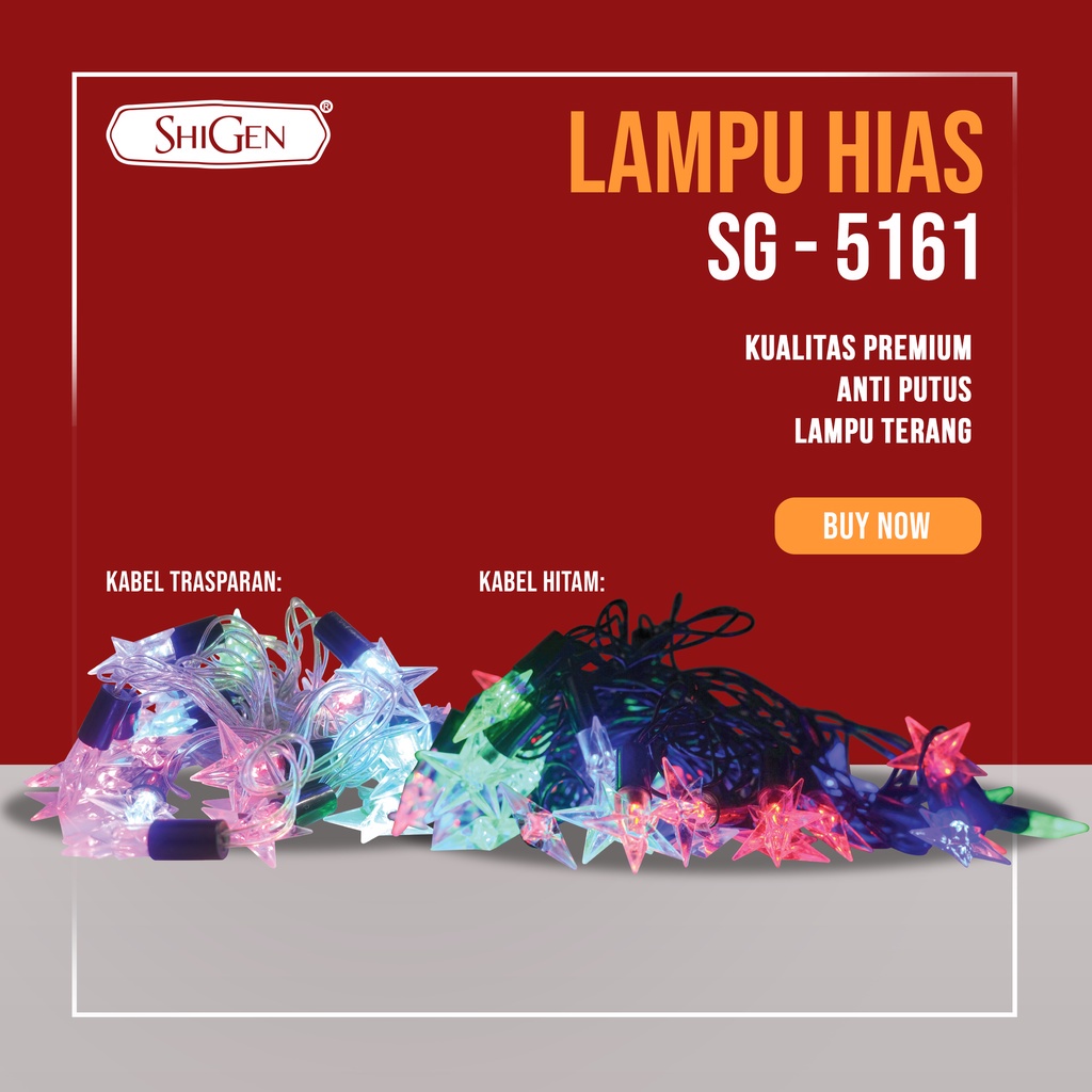 LAMPU Natal Hias Dekorasi Premium Original SHIGEN