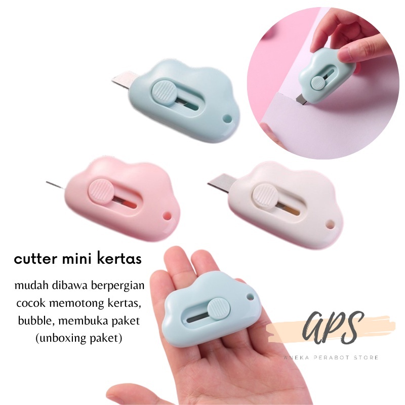 

APS -E415- Cutter Mini Kertas Portable - Pisau Cutter Mini Portable Alat Bantu Potong Kertas
