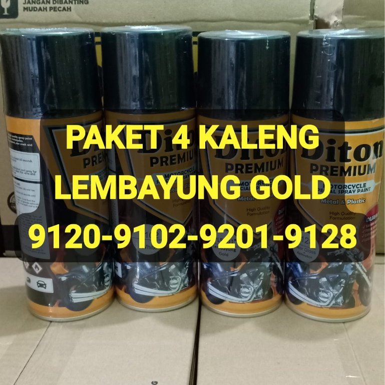 DITON PREMIUM PAKET LENGKAP WARNA LEMBAYUNG 4 PCS Pilok Cat Semprot Lembayung (Epoxy - Dasar Putih - Lembayung - Clear) 4pcs x 400ml