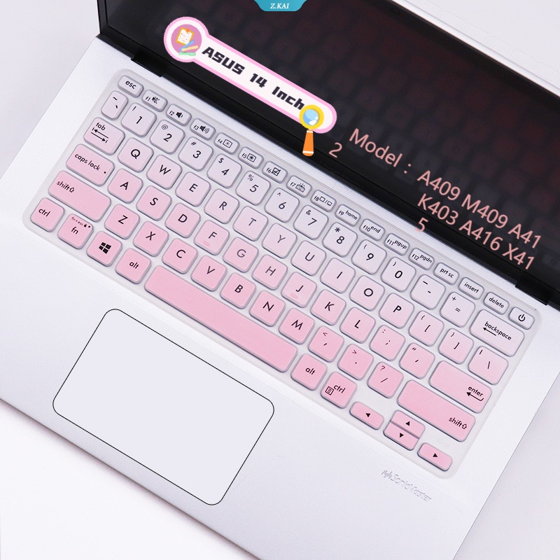 Cover Keyboard Komputer Untuk Model ASUS 14inch Warna Solid Silikon Tahan Air Pelindung Kulit Laptop A409 M409 A412 K403 A416 X415 Keyboard Dust Cover [ZK]