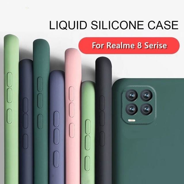 Cre Soft Case Realme 8 Realme 8 Pro Realme 8 5G Realme 8i Liquid Silikon Slim Skin Candy Macaron Blu