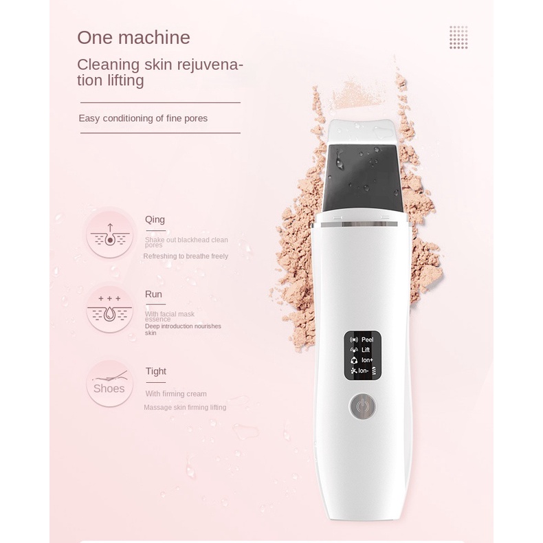 Electric Facial Skin Scrubber Gentle Ultrasonic Penghilang Komedo Alat Perawatan Wajah