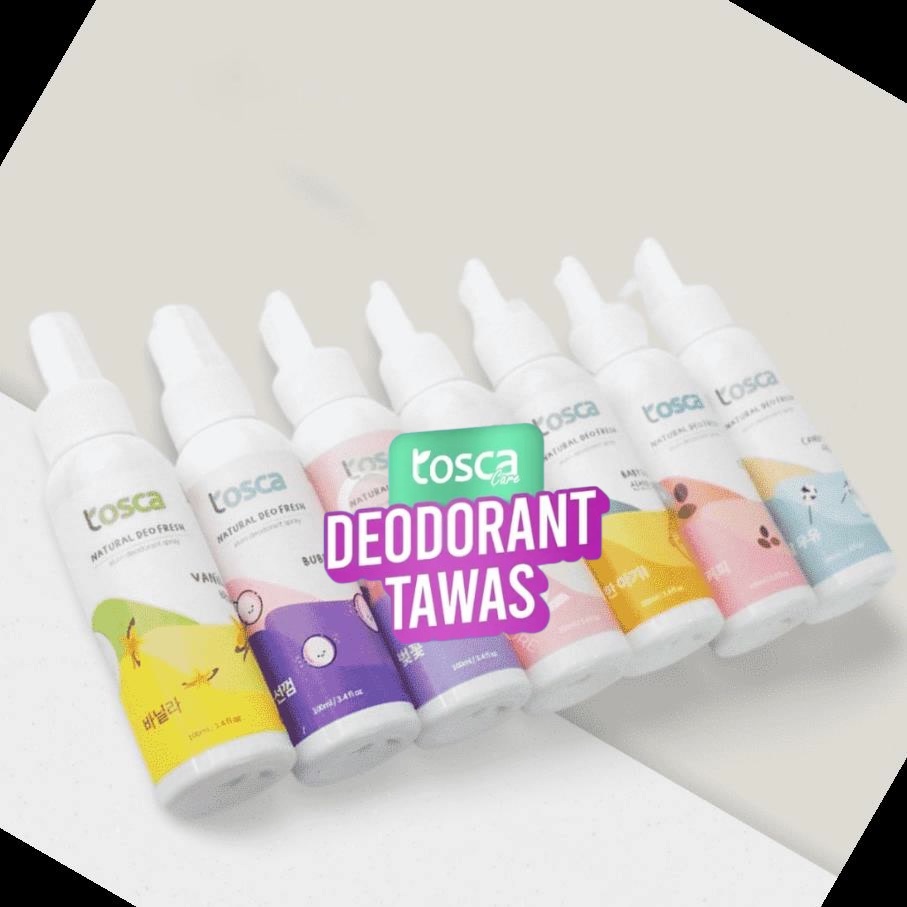 TOSCA Pemutih Ketiak Permanen TOSCA Natural Deodorant Spray 100ml deodorant tawas alami