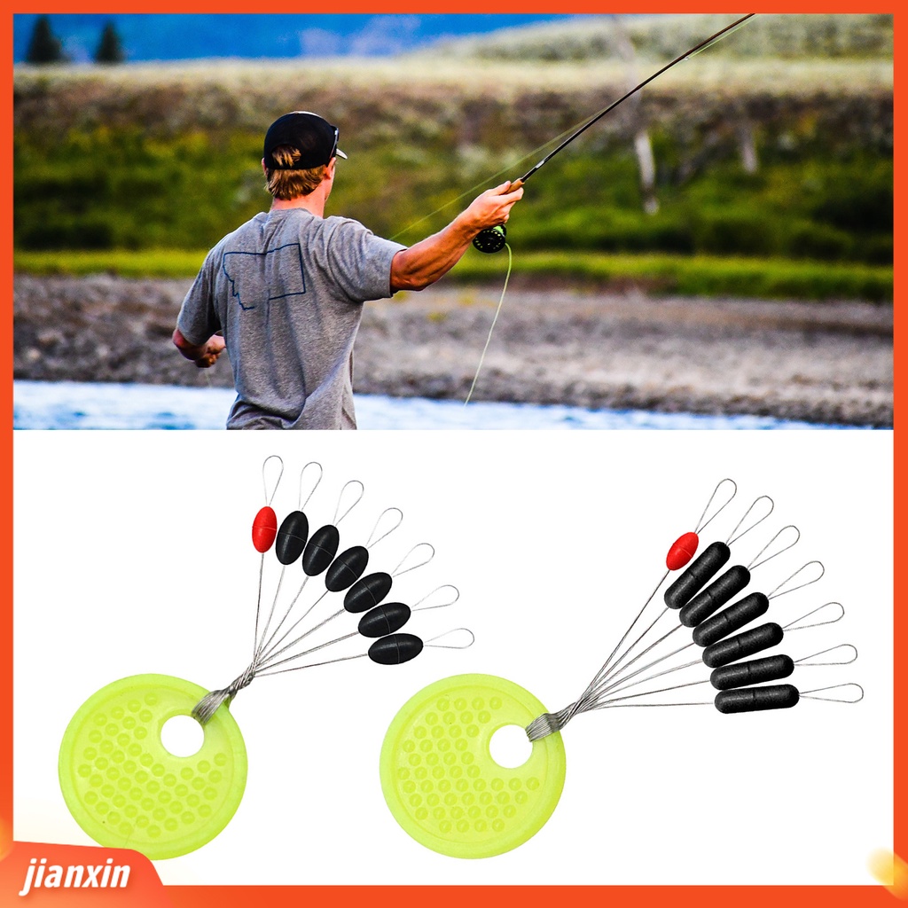 (In Stock) 100groups Oval Karet Konsentrisitas Tinggi Memancing Space Beans Sea Carp Fly Fishing Floating Stoppers Fishing Tackle