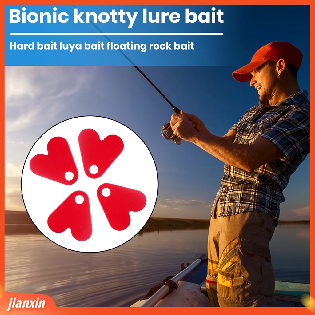 (In Stock) 100Pcs/Bag Ukuran Kecil Ringan Fishtail Sequin Warna Cerah Permukaan Halus Godaan Ikan Merah Hati Irisan Peralatan Memancing