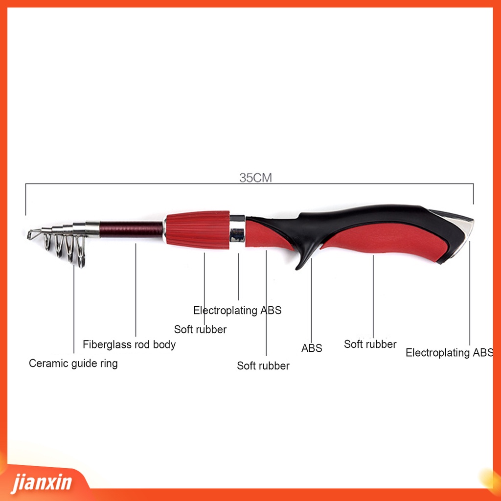 (In Stock) 1.4m Outdoor Portable Telescopic Glass Fiber Aksesoris Pancing Laut Mini