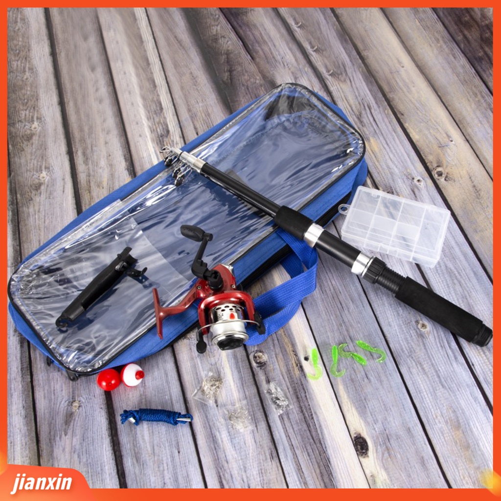 (In Stock) 36Pcs TF469N Fishing Tackle Gear Dengan 2.1m Rod Reel Tas Penyimpanan Untuk Kait Umpan