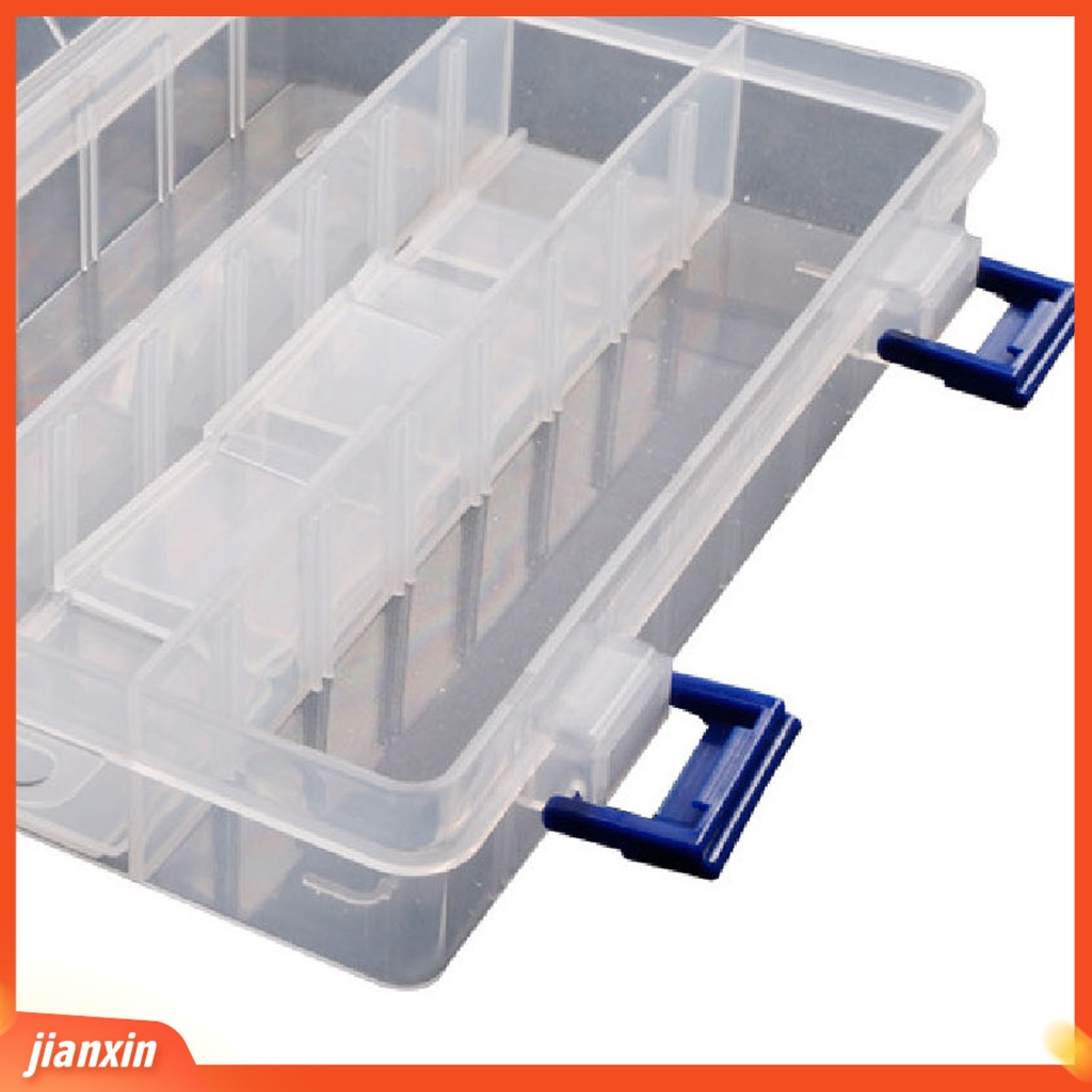 (In Stock) Kotak Penyimpanan Pancing Transparan Plastik PP Multi Grid Portabel Dapat Dilepas