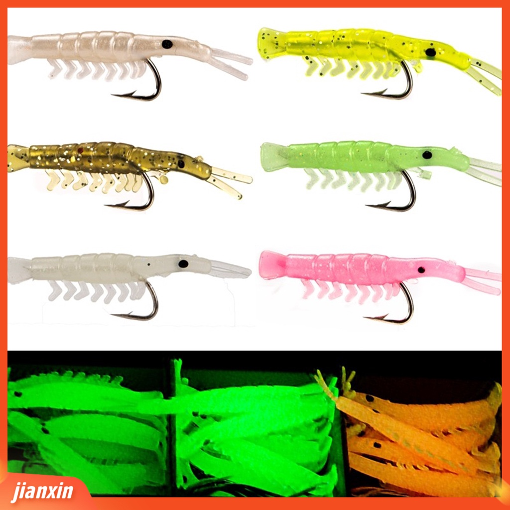 (In Stock) 121Pcs Set Kait Umpan Pancing Luminous Mix Color Umpan Kecil Untuk Antusias Memancing
