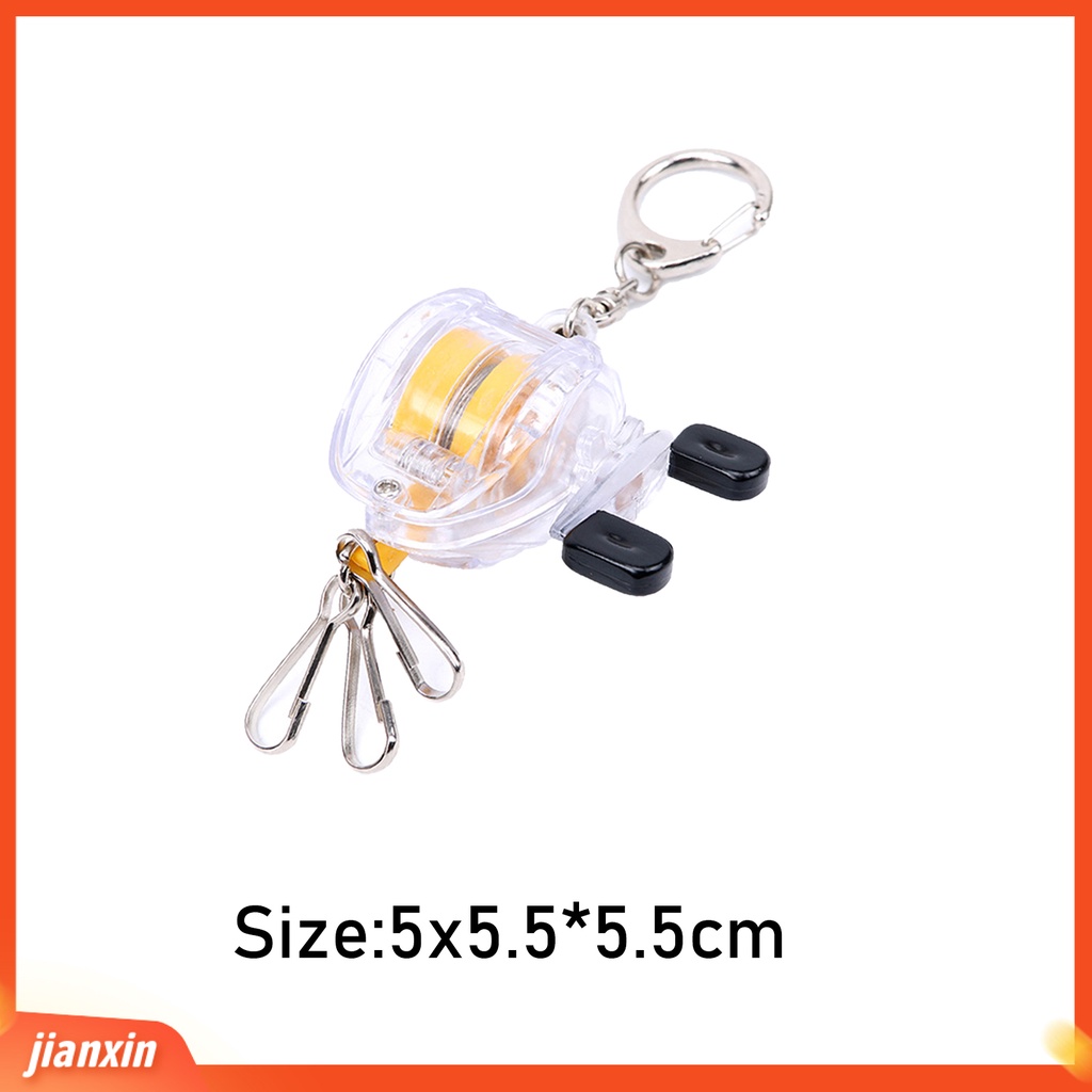 (In Stock) Gantungan Kunci Portable Kawat Baja Anti Hilang Retractable Fishing Reel Keyring Untuk Nelayan