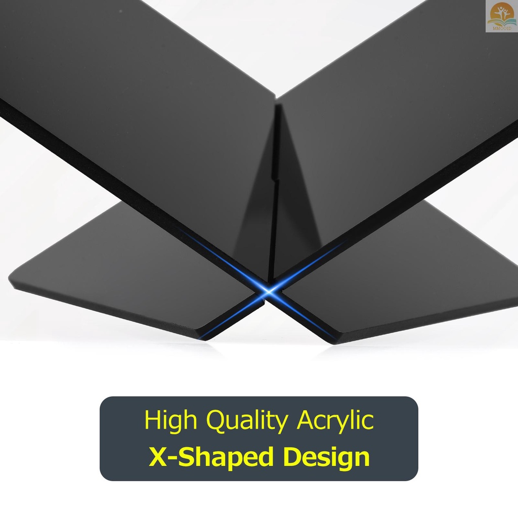 In Stock Stand Buku Akrilik Rak Pajangan X Shaped Book Rack for Cookbook Buku Resep Menu Majalah Storybook Holder for Opening Book