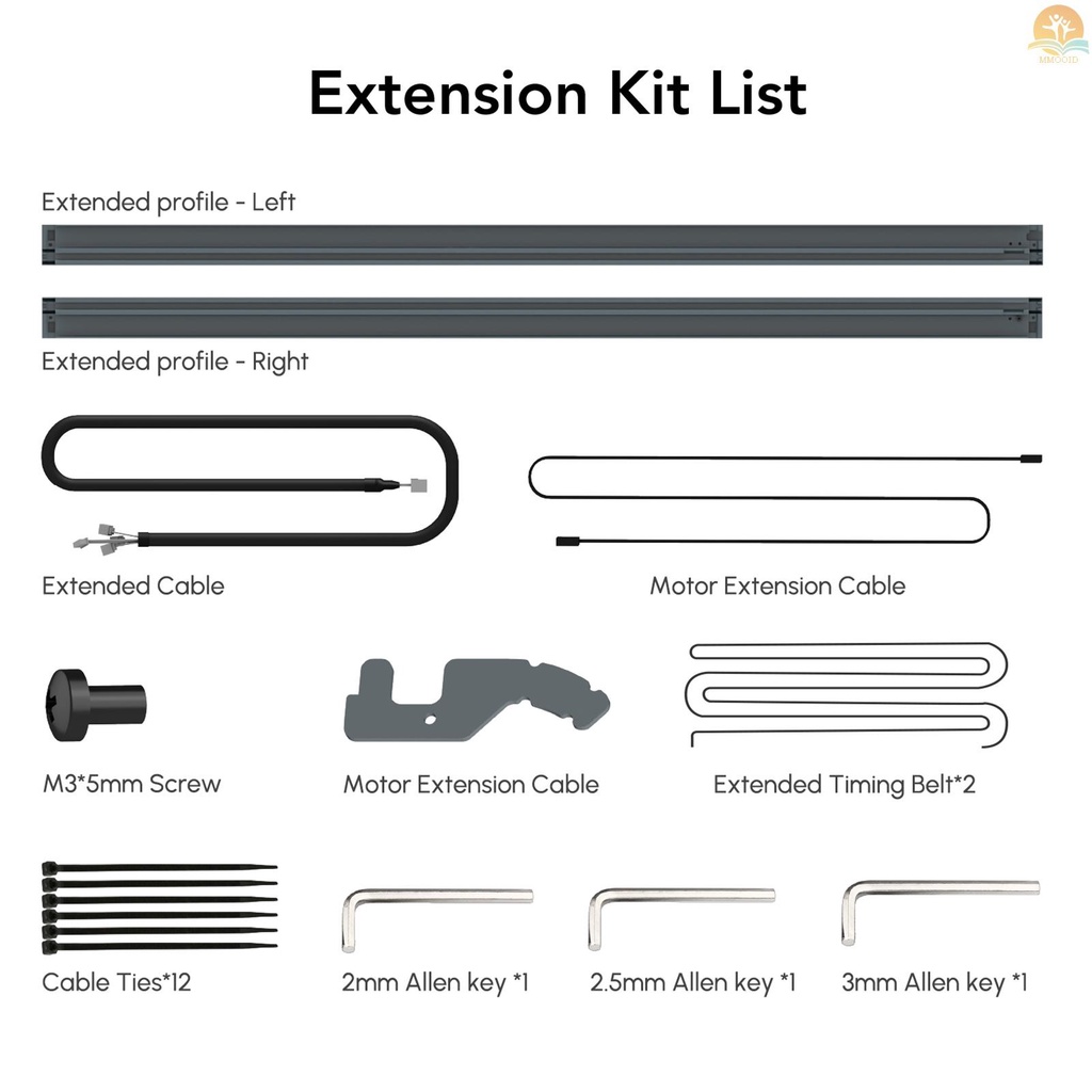 In Stock ORTUR Engraving Area Yaxis Extension Kit Untuk Laser Master 3mesin Ukir Expand to 850x400mm Area Kerja Presisi Tinggi Efisiensi Pengerjaan Untuk Highe Objek Besar