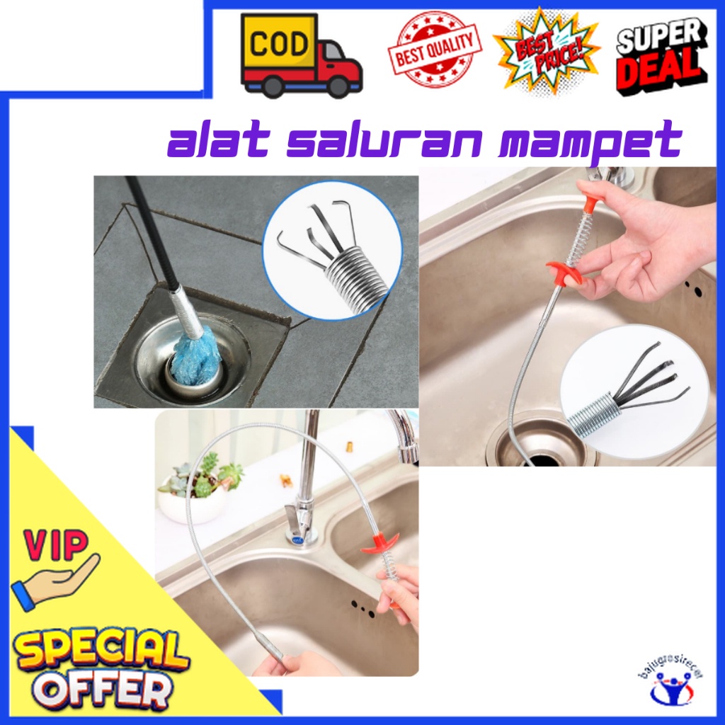 Alat Saluran Air Mampet / Alat Pembersih Saluran Air Mampet Tersumbat / Pembersih Kloset / Kawat Pembersih Saluran Pipa Mampet