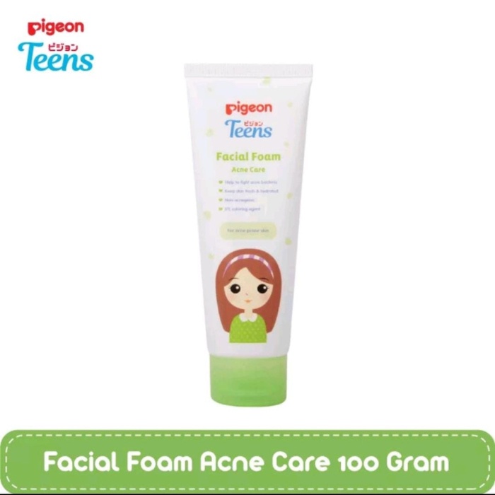 Pigeon Teens Facial Foam Acne Care 100 ml Sabun Cuci Muka Face Wash Cleanser Pelembab Wajah Remaja