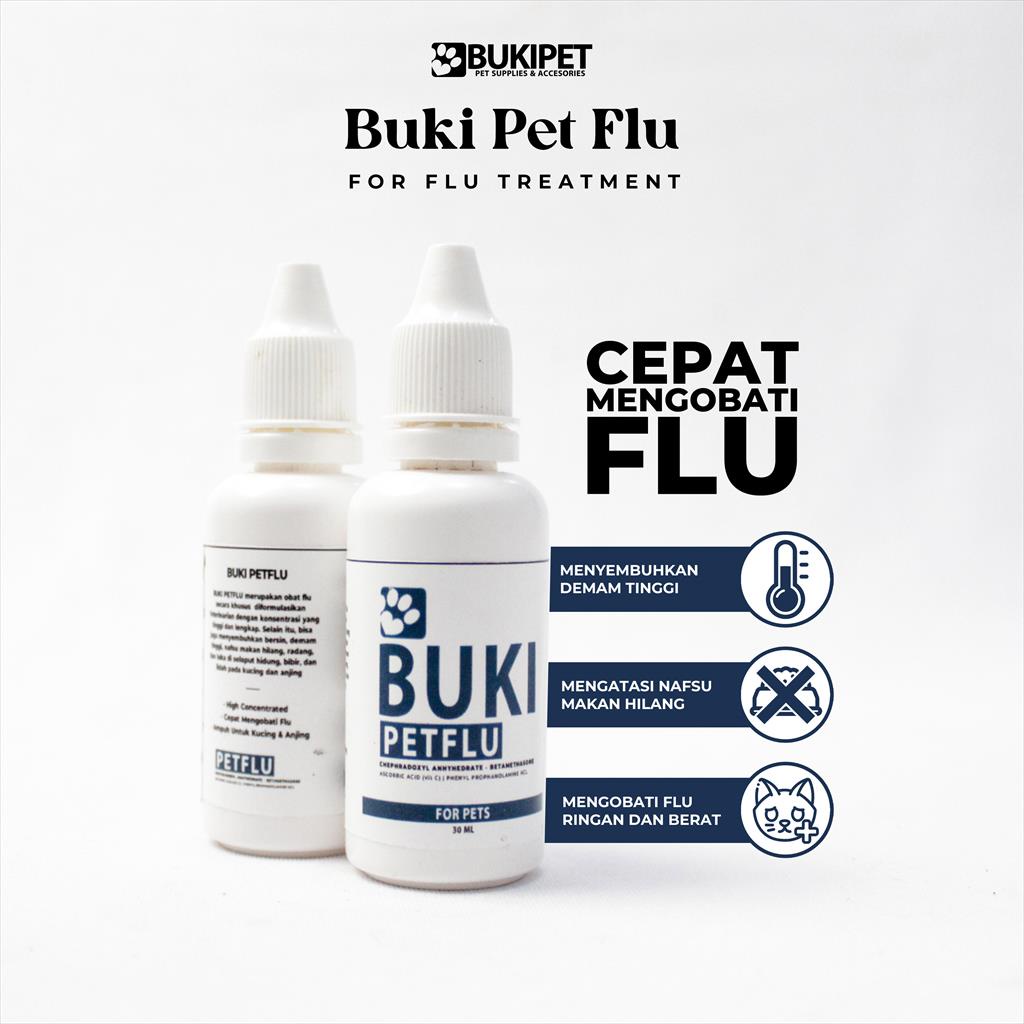 Obat Flu Batuk Kucing Ampuh Flu Guard Kucing - BUKI PET FLU