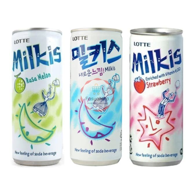 

LOTTE MILKIS SODA SUSU / MELON / STRAWBERRY 250ML