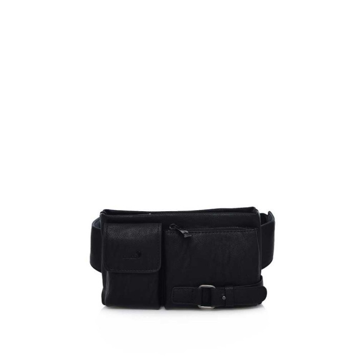 ORIGINAL Tas Pria Delco by Elizabeth Waist Bag 0716-0631 - Black