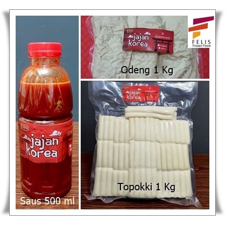 

✨Ready Stok✨ - PAKET Keluarga - Topokki 1 Kg + Odeng 1 Kg + Saus 500 ml - PAKET 4- 1.2.23