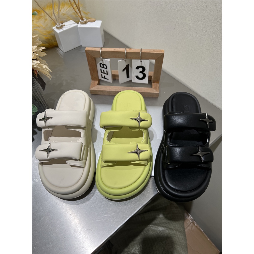 COD Sneakersdaily 892 Sandal Wedges Dove Slip On Sandal Wanita