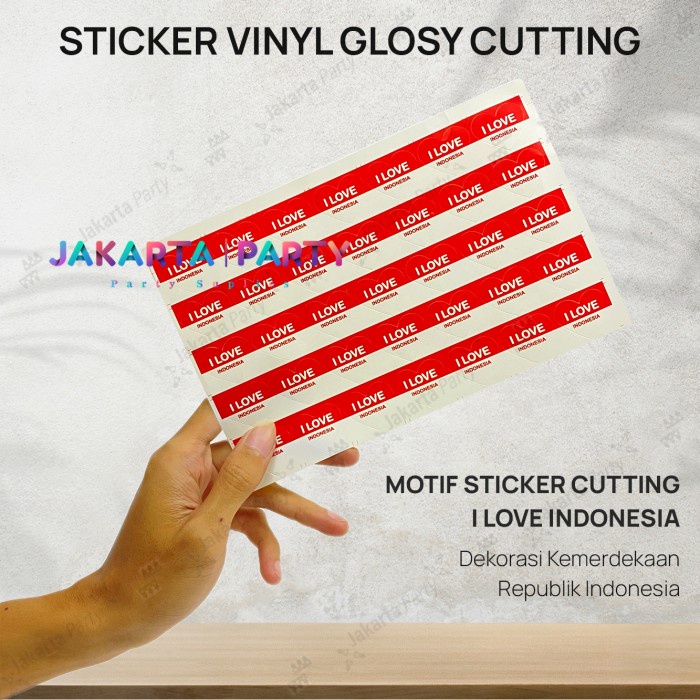 Stiker Pipi Bentuk Love / Stiker Bendera / Stiker I love Indonesia 35