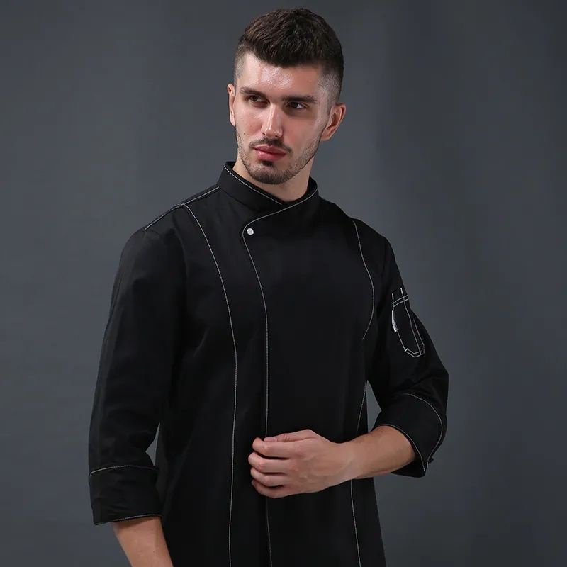 jaket chef koki zipper