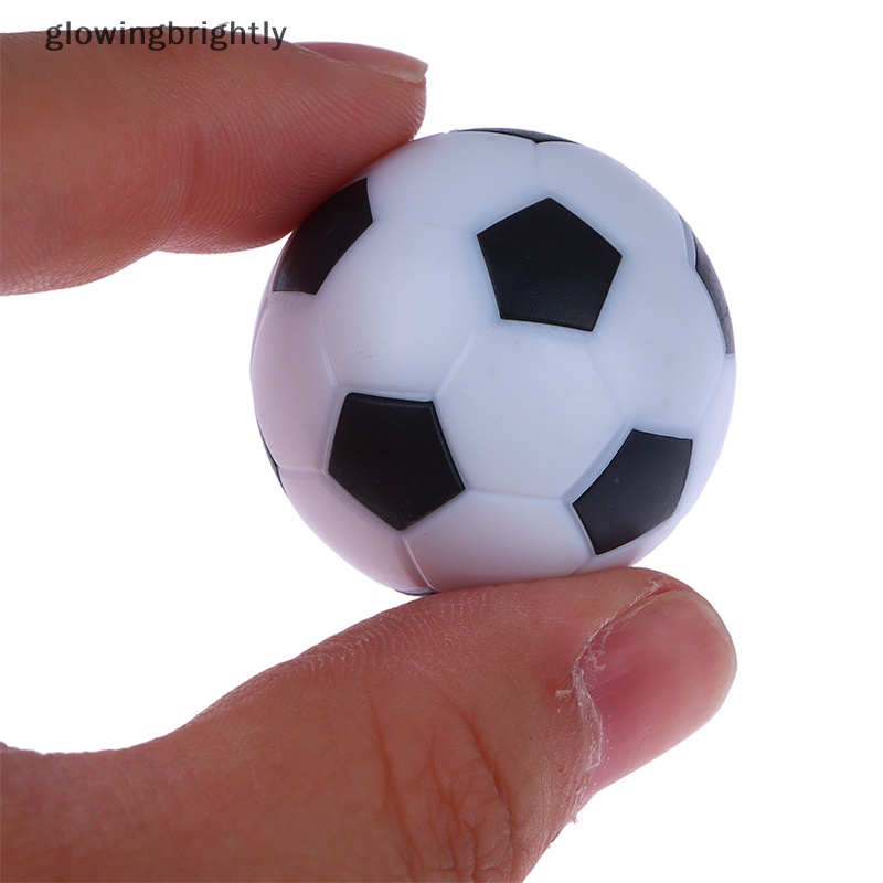 [glowingbrightly] 10pcs Tabletop Soccer Replacement Ball 32mm Pemain Sepak Bola Hadiah Aksesoris Game Elastisitas Hitam Desktop Mainan Hadiah Ulang Tahun TFX