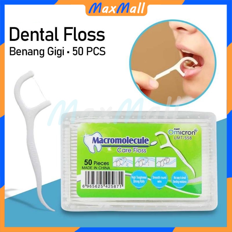 100PCS Benang Tusuk Gigi isi 50pc High Quality Higienis Benang Busur Tusuk Gigi Macromolecul Carea D