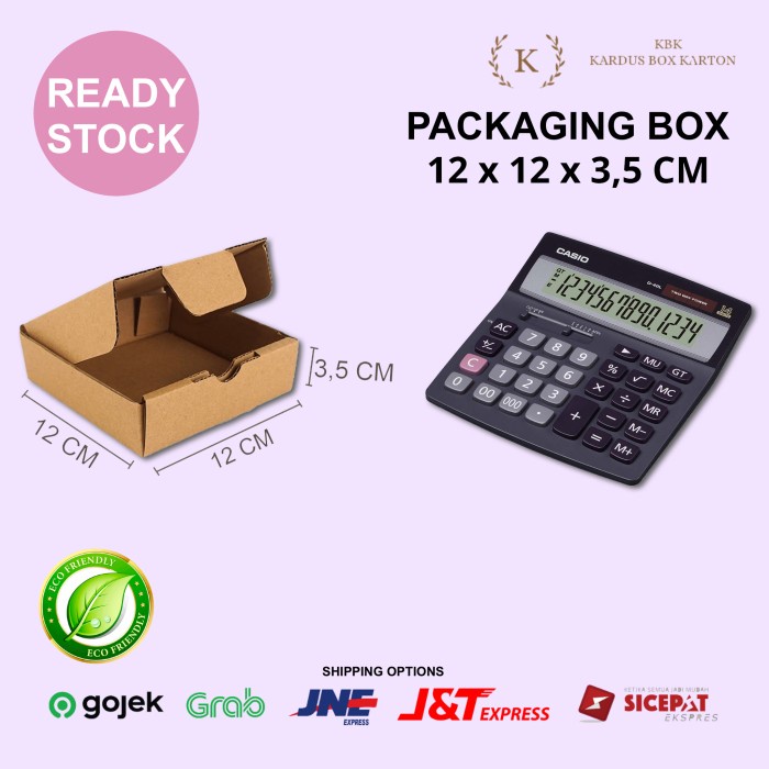 

Kardus Box Die Cut Polos Ukuran 12 x 12 x 3.5 Cm Single Wall Tebal 3mm