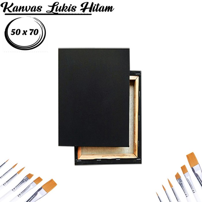 

Kanvas Lukis Hitam 50 X 70 Stretched Canvas Medium Texture