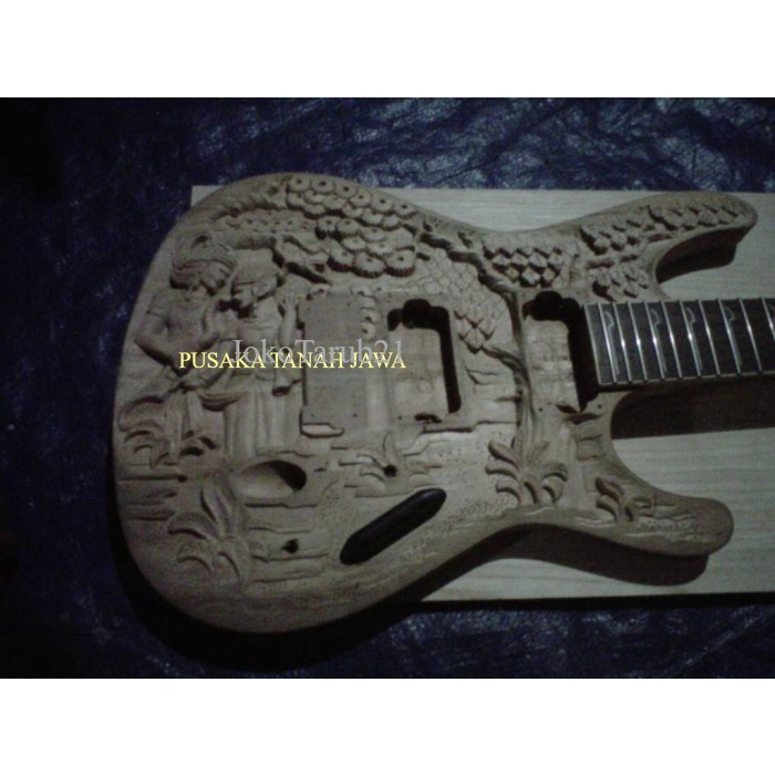 body gitar ukir kayu mahoni super bahan MENTAHAN fnx021 Murah murah