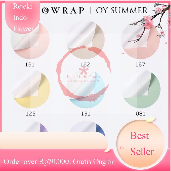 

[20 LEMBAR / 1 PACK] REJEKI KERTAS BUNGA DOUBLE COLOR WHITE FLOWER WRAPPING 20 LEMBAR FLOWER WRAP BUKET PAPER BISA CAMPUR WARNA WARNI