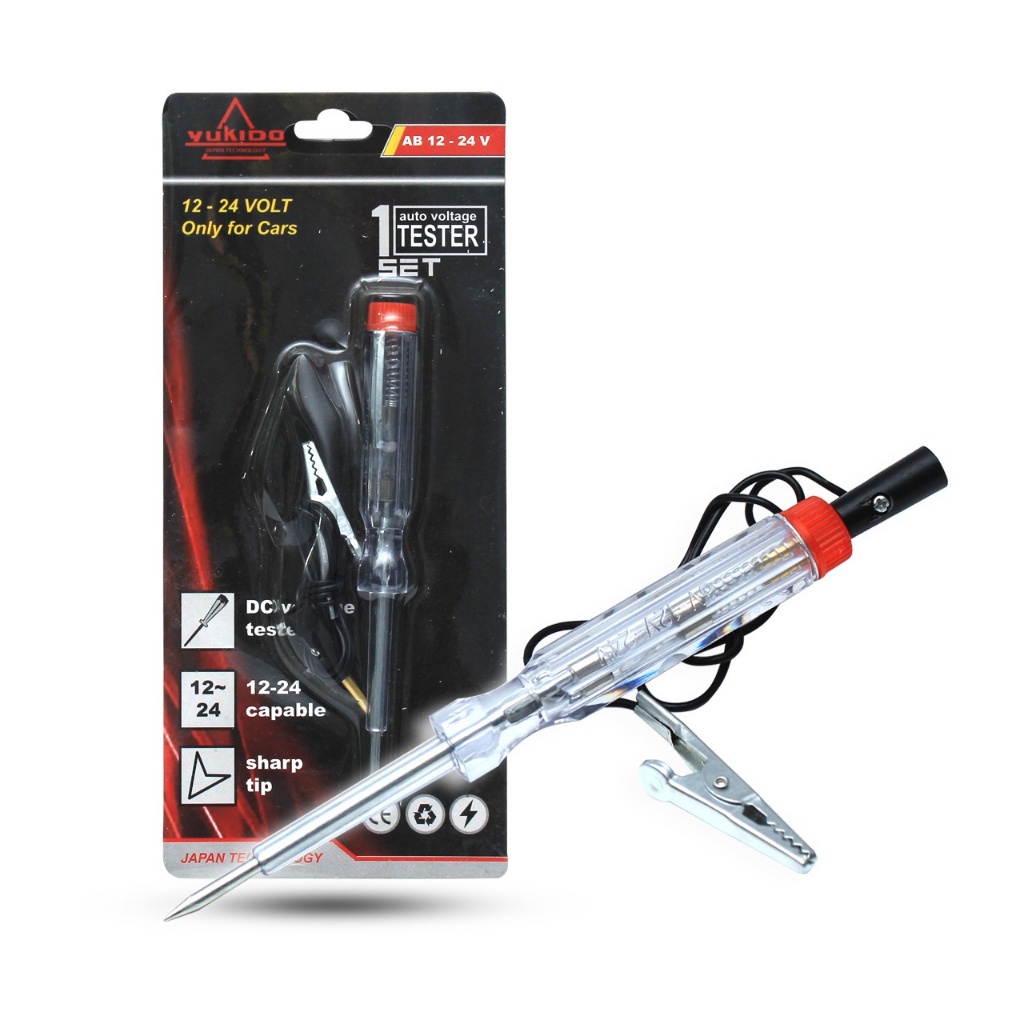 OBENG TESTPEN KABEL DC / TESPEN KABEL AKI DC / TEST PEN MOBIL MOTOR - Sayap Motor