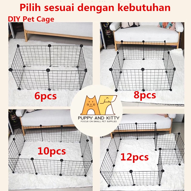 Kandang Kucing Kandang Anjing Pagar Kucing Anjing Pet Cage Pagar Besi DIY
