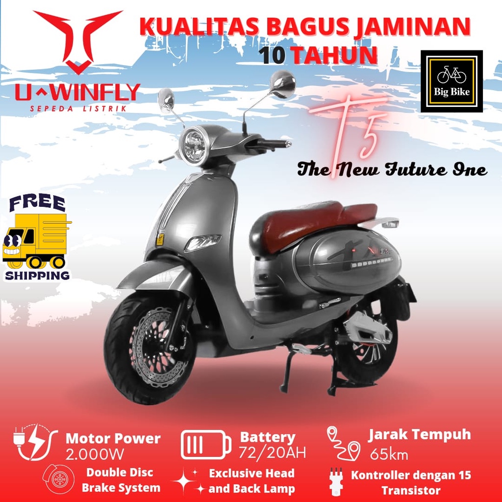 Motor Listrik Vespa Listrik T5 T 5 Uwinfly Indonesia