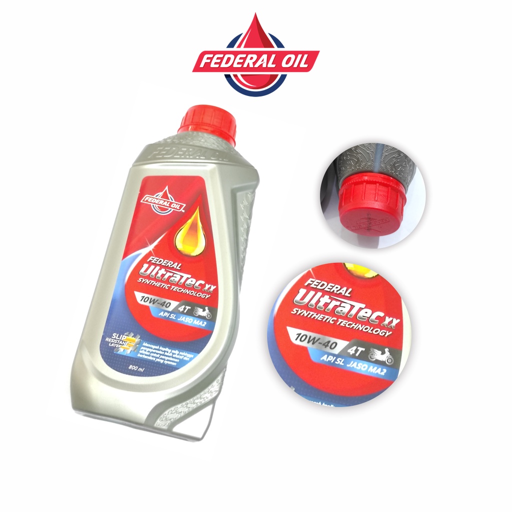 Oli Federal Supreme XX 10W40 800ml API SJ Jaso MA Motor Bebek