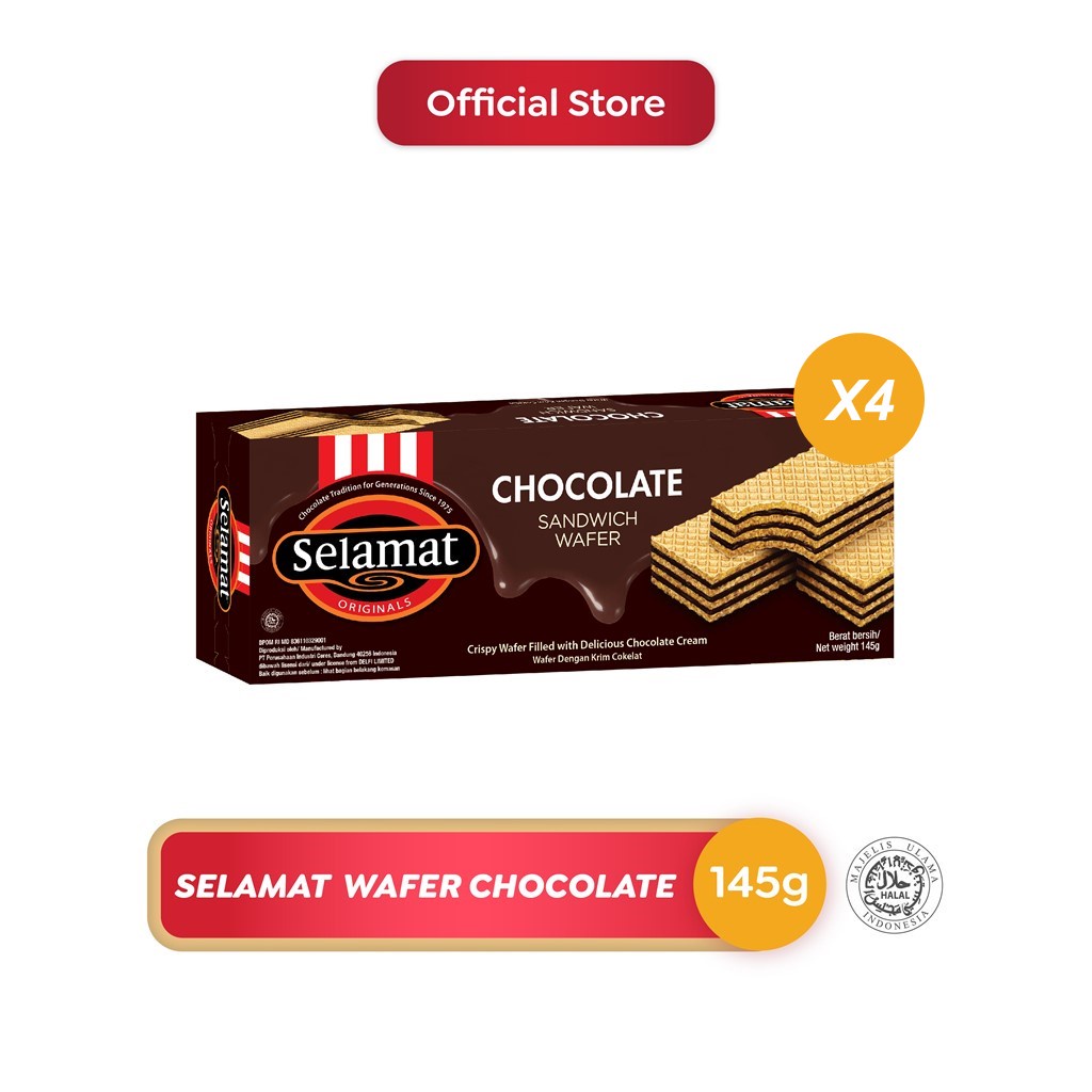 

Selamat Wafer Chocolate 145 g x 4 pcs