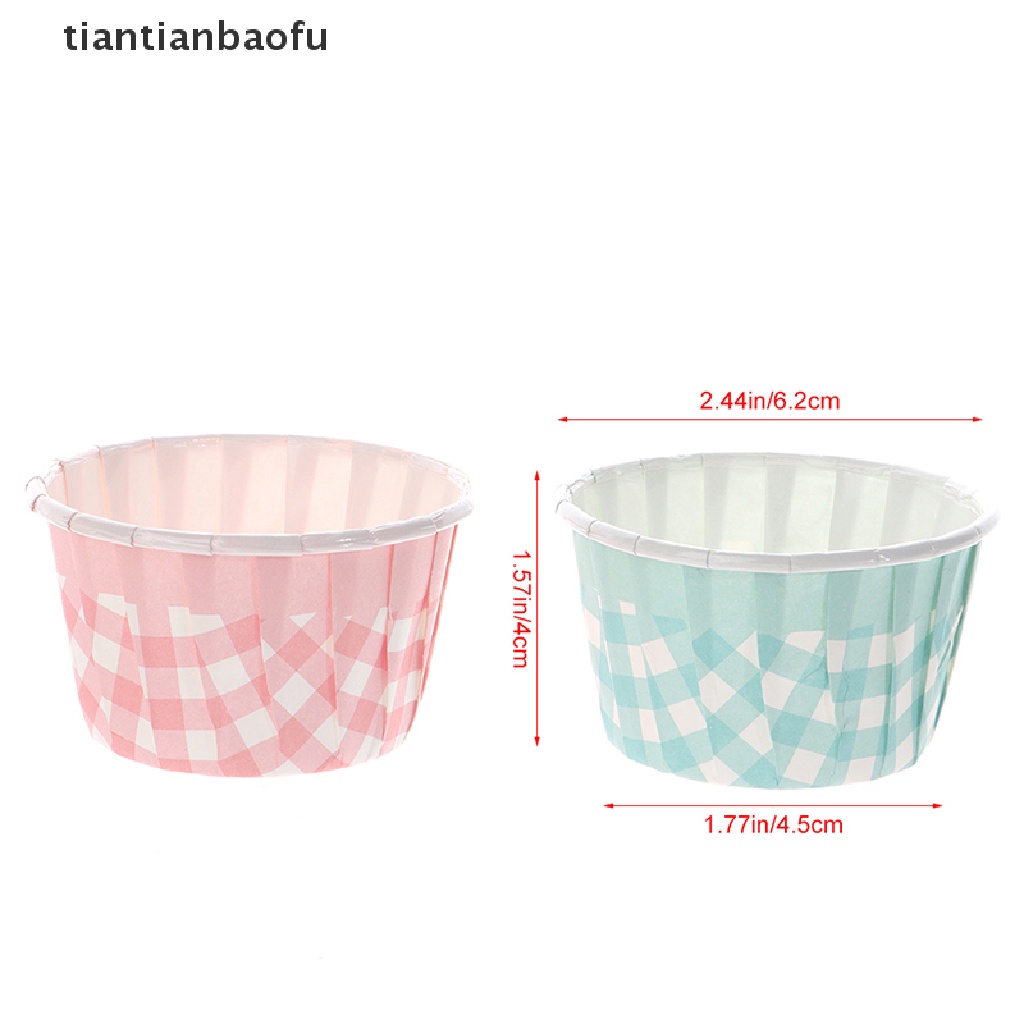 [tiantianbaofu] 50pcs Cupcake Liner Baking Cup Muffin Cupcake Kertas Cups Case Tray Kertas Muffin Butik