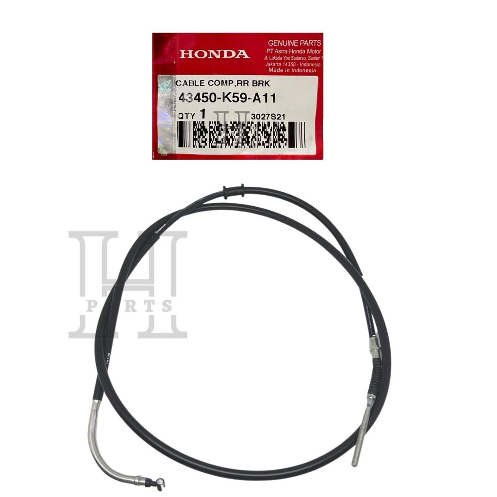 KABEL REM BELAKANG CABLE COMP RR BRK VARIO 150 ESP K59 43450-K59-A11 ASLI ORIGINAL AHM HGP HONDA