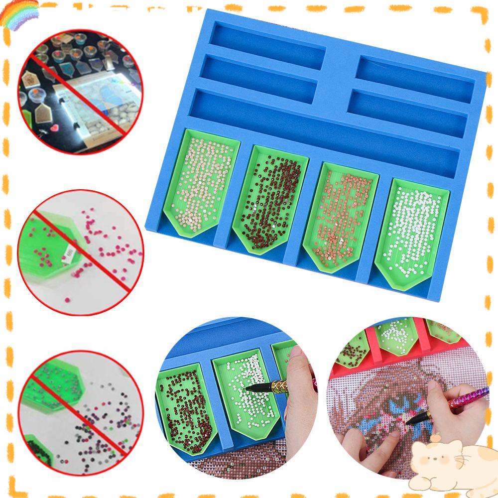 Solighter Diamond Painting Tray Holder DIY Kerajinan Bor Tanah Liat Multi-Boat Holder Diamond Painting Kits