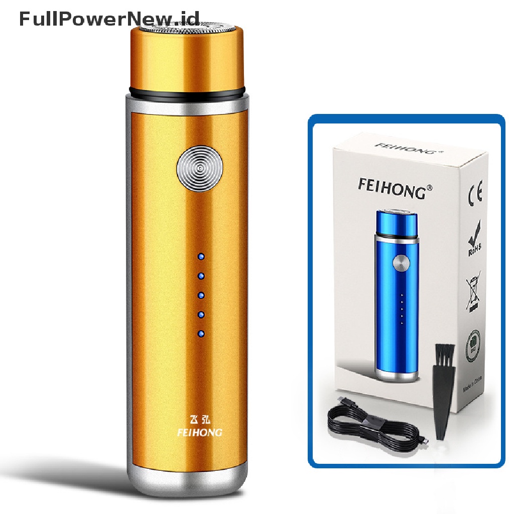 Power Alat Cukur Mini Elektrik Pria Portable Shaver USB Charging Muka Alat Cukur Full Body ID