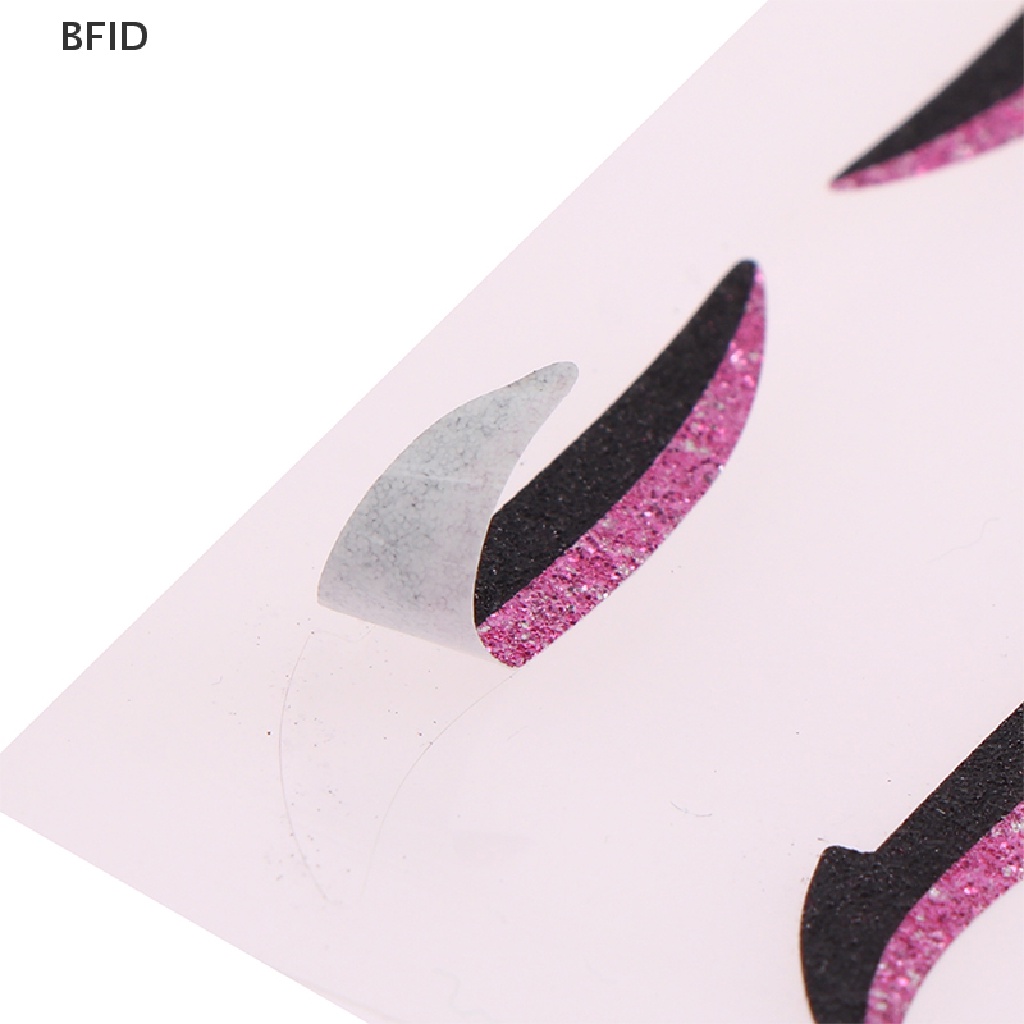 [BFID] 4pasang 3D Bulu Mata Palsu Glitter Eyeliner Set Self Adhesive Eyelid Patch [ID]